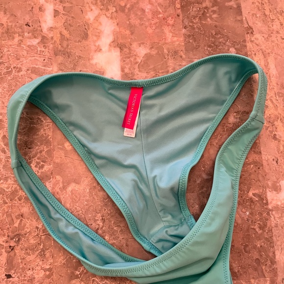 Victoria’s Secret Teal Blue Rouched Cheeky Swim Bottom M - Picture 4 of 4
